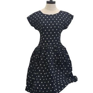 Lili's Closet vintage black and white‎ polka dot dress size 4